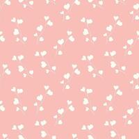 Seamless pattern with twigs with hearts in soft pink color. Design for scrapbooking, cards, paper goods, background, wallpaper, wrapping, fabric and more. Vector illustration