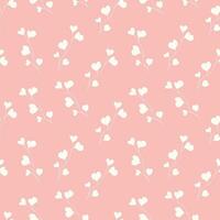 Seamless pattern with twigs with hearts in soft pink color. Design for scrapbooking, cards, paper goods, background, wallpaper, wrapping, fabric and more. Vector illustration