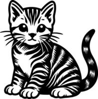 atigrado gato gatito vector