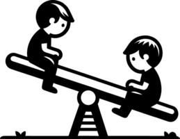 Playground Teeter Totter vector