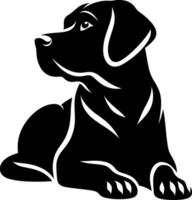 negro Labrador perro vector