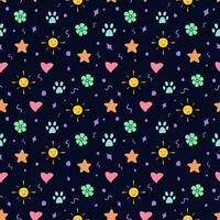 Random cute pattern vector background