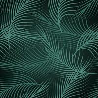 Tropical palm leaf seamless pattern vector