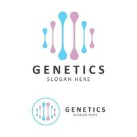 Creative DNA Logo Template. Suitable for the fields of science, technology,various medical and research companies vector