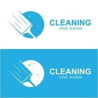 Home Cleaning Services Logo Design Vector. This logo is perfect for cleaning and maintenance services vector