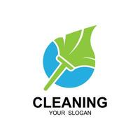 Home Cleaning Services Logo Design Vector. This logo is perfect for cleaning and maintenance services vector