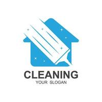 Home Cleaning Services Logo Design Vector. This logo is perfect for cleaning and maintenance services vector