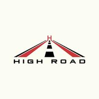 Logo design graphic concept creative premium abstract vector stock unique road with letter H font like bridge. Related to automotive driving freeway