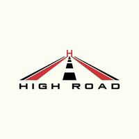 Logo design graphic concept creative premium abstract vector stock unique road with letter H font like bridge. Related to automotive driving freeway