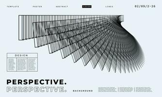 resumen geométrico Delgado línea perspectiva antecedentes modelo Copiar espacio. contemporáneo Delgado línea formas fondo. moderno poligonal antecedentes para póster, bandera, catalogar, cubrir, folleto, o catalogar. vector