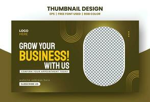 Vector thumbnail design for business channel