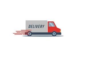 delivery truck icon on white background vector