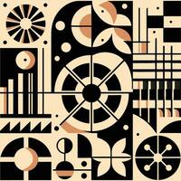 Brutalist abstract geometric shapes and grids. Brutal contemporary figure star oval spiral flower and other primitive elements. Swiss design aesthetic. Bauhaus memphis design vector