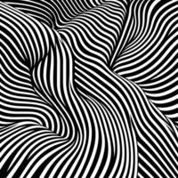 Optical Illusion Stripes Texture. Abstract Geometric Background Vector Design. Op Art Illustration