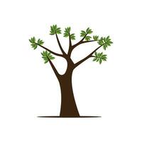 Tree flat vector isolated on white background.