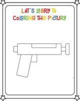 Drawing vector image a gun