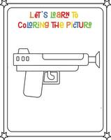 Drawing vector image water gun