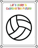 Drawing vector image volley ball