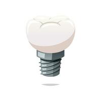 dental implante vector aislado en blanco antecedentes