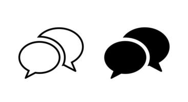 Chat, message, speech bubble icon vector. Social media comment vector