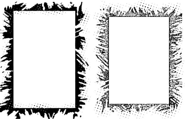 black and white frames with a grunge effect set, background logo photocopy black frame frame background texture banner texture background framework