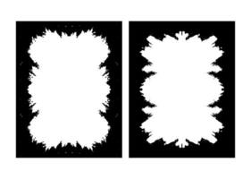 black and white frames with a grunge effect set, background logo photocopy black frame frame background texture banner texture background framework vector