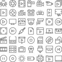 Vector of Video Icon Set. Perfect for user interface, new application.