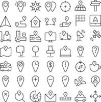 Vector of Location Icon Set. Perfect for user interface, new application.