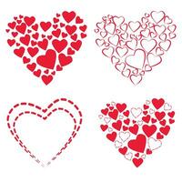 Heart Shapes, Heart Pattern, Heart Doodles, Swirl Pattern vector