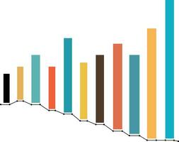 Business finance graph chart with arrow vector