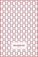 simple abstract shape pattern with red monochrome style color vector