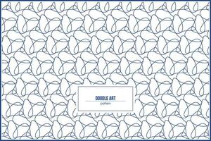 doodle art lines pattern with curly and endless style vector