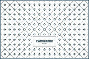 simple pattern of symmetrical rhombus shape with simple ornaments vector