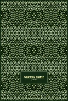 symmetrical rhombus shape pattern with dark background vector