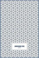 lively stars pattern with monocrhome dark blue color vector