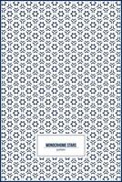 lively stars pattern with monocrhome dark blue color vector