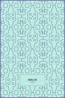 cute doodle art pattern with colorful background vector