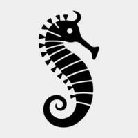 sea horse animal vector illustration design template vector