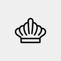 cocinero gorra panadería icono vector ilustración