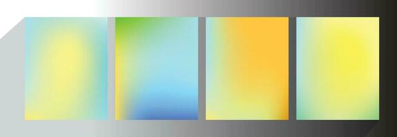 Set of vector gradient backgrounds with grainy texture. For social media and other projects