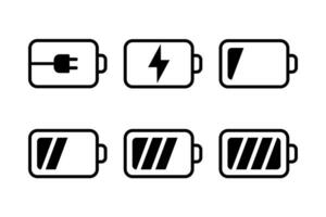 Battery Icon Pack vector design illustration