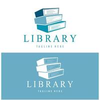 libro o biblioteca logo para librerías, libro compañías, editores, enciclopedias, bibliotecas, educación, digital libros, vectores