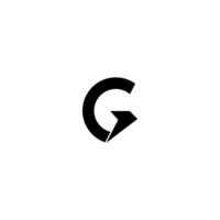 a black and white logo with the letter g vector