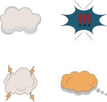 Collection Comic Dynamic. Isolated On White Background vector