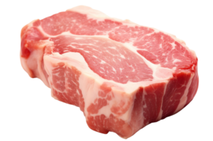 AI generated Raw Pork isolated on a transparent background. png