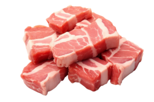 AI generated Raw Pork isolated on a transparent background. png