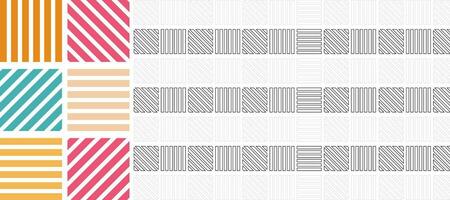 thin outlines with colorful stripes grid geometric design background vector