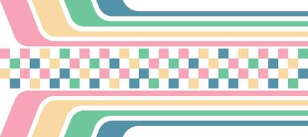 colorful cube squares with stripes geometric design background vector