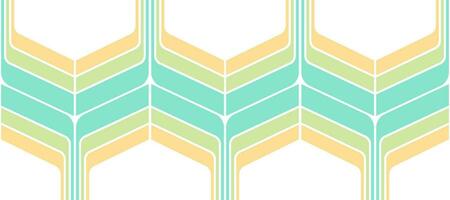 colorful green pastel chevron geometric design background vector