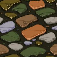 Seamless texture of colored stone in isometry. Vector Texture for the game background..